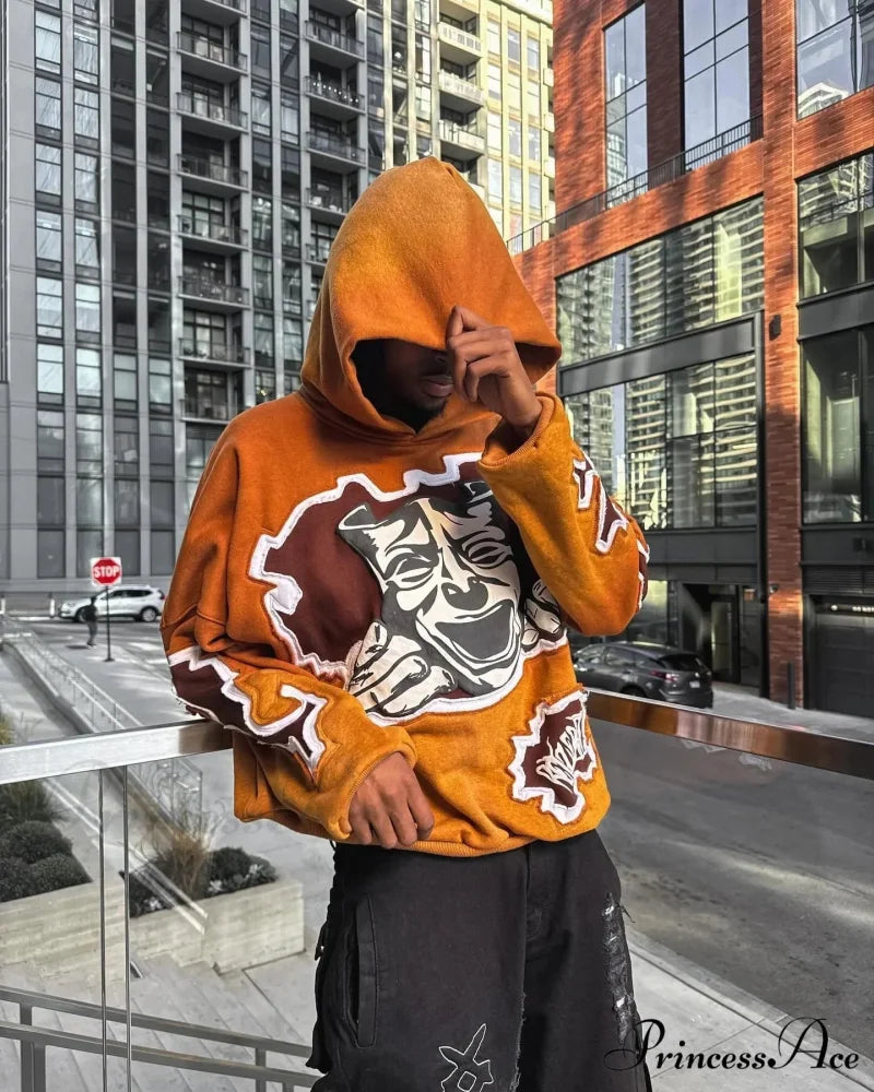 Animated Patch Embroidered Stylish Hoodie