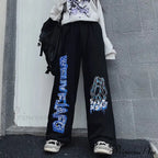 Anime Print Baggy Street Dance Trousers