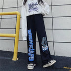 Anime Print Baggy Street Dance Trousers