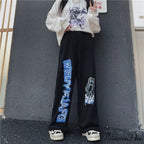 Anime Print Baggy Street Dance Trousers