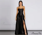 Anne Formal Stylish Lattice Satin Dress