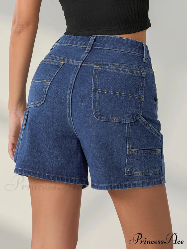 Antique Azure Button Denim Short