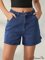 Antique Azure Button Denim Short