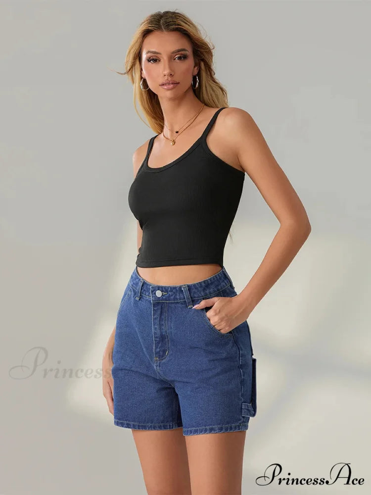 Antique Azure Button Denim Short