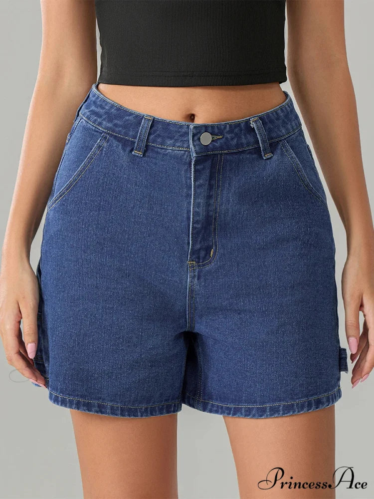 Antique Azure Button Denim Short