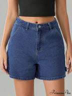 Antique Azure Button Denim Short