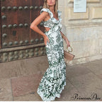 Antique Cotton Flowery Bohemian Dress