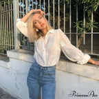 Antique Flower Stitching Hollow Out Puff Sleeve Boho Top