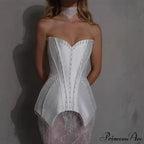 Antique Flowery Adorned Bandage Formal Dress