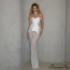 Antique Flowery Adorned Bandage Formal Dress