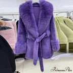 Antique Fox Fur Cinched Lavish Coat