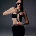 Antique Gothic Bandeau Bodycon Beaded Prom Dress