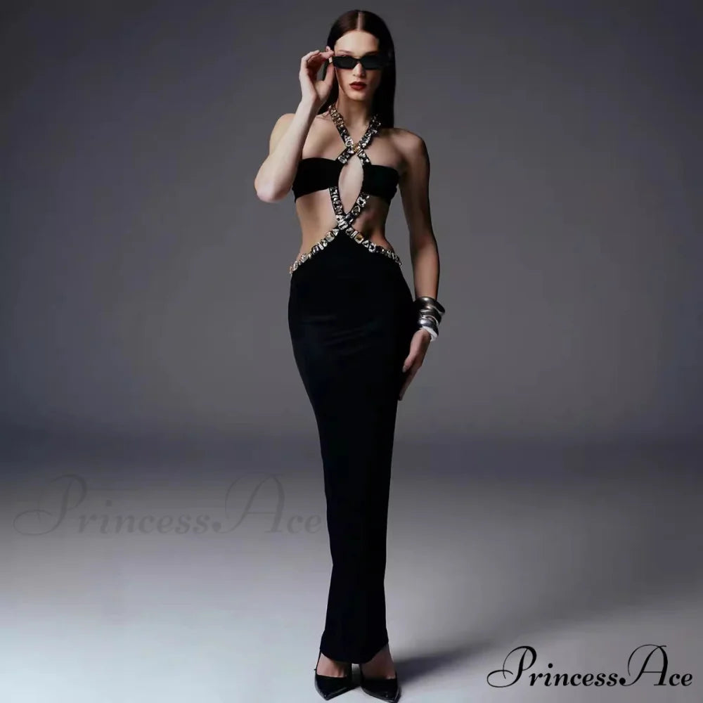Antique Gothic Bandeau Bodycon Beaded Prom Dress