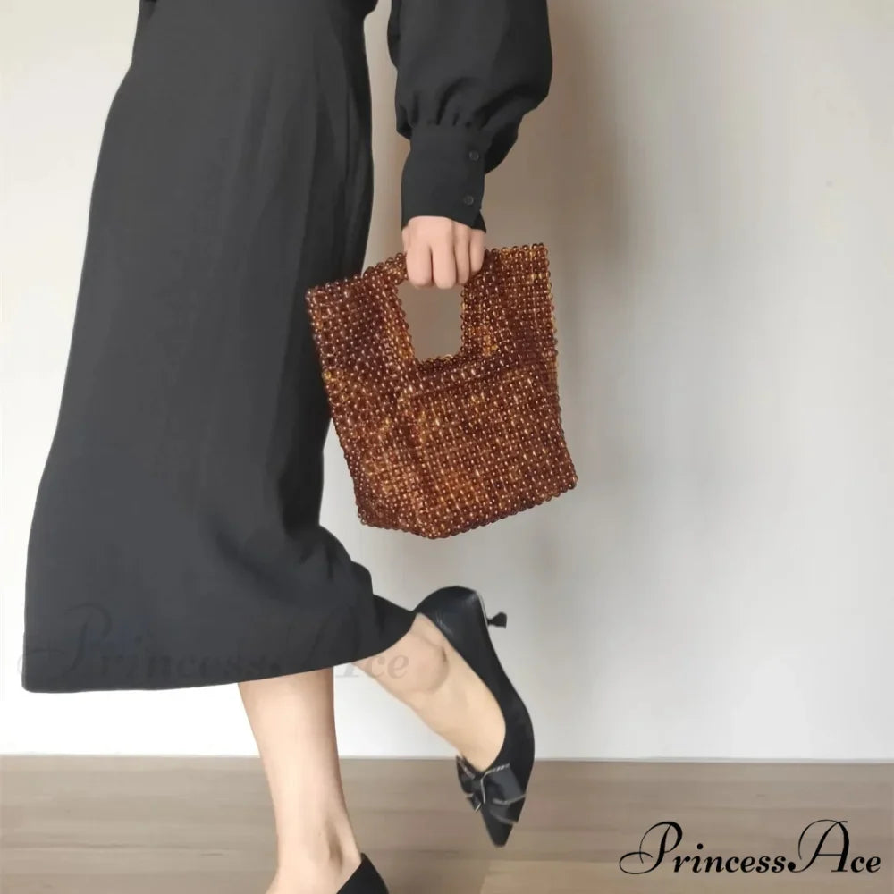 Antique Handcrafted Acrylic Square Evening Clutch Purse