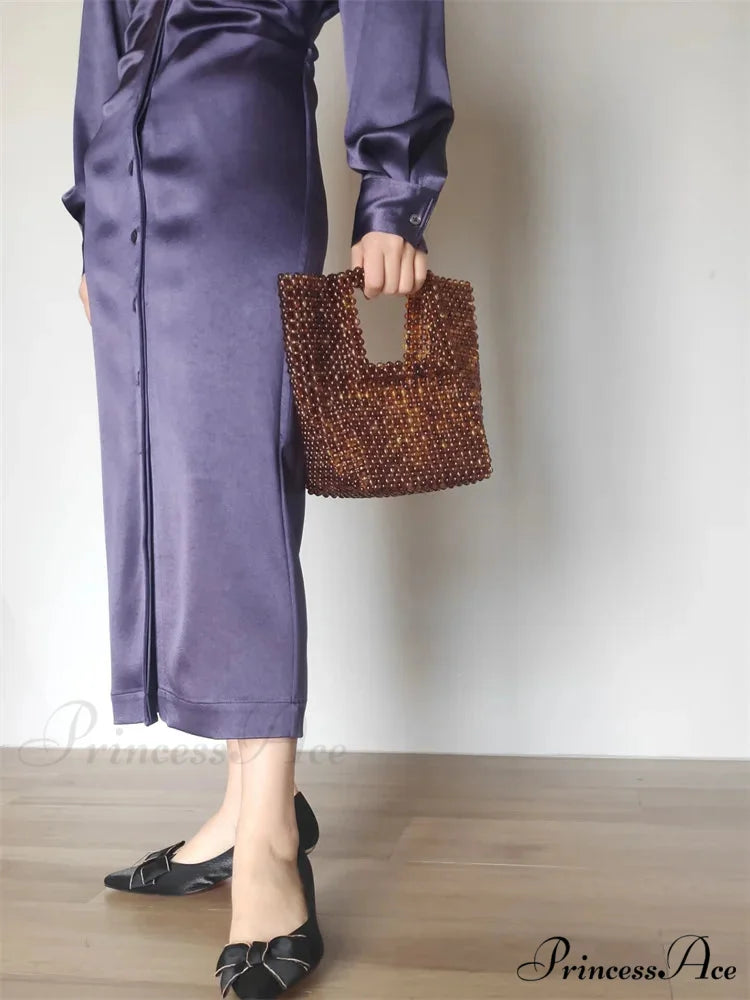 Antique Handcrafted Acrylic Square Evening Clutch Purse