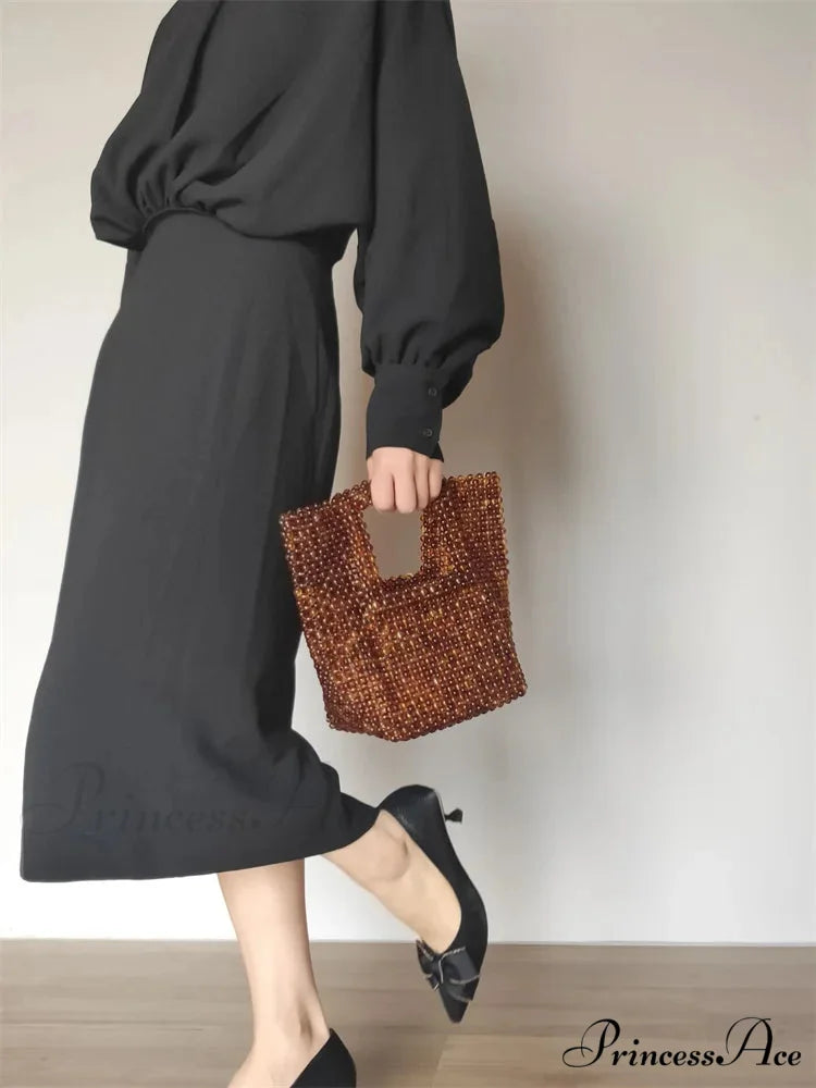 Antique Handcrafted Acrylic Square Evening Clutch Purse