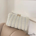 Antique Pearl Diamond Evening Clutch Wedding Shoulder Bag