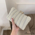 Antique Pearl Diamond Evening Clutch Wedding Shoulder Bag