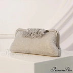 Antique Rhinestone Bloom Smooch Clasp Purse