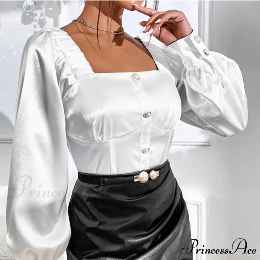 Antique Silk Baggy Extended Sleeve Blouse Tops