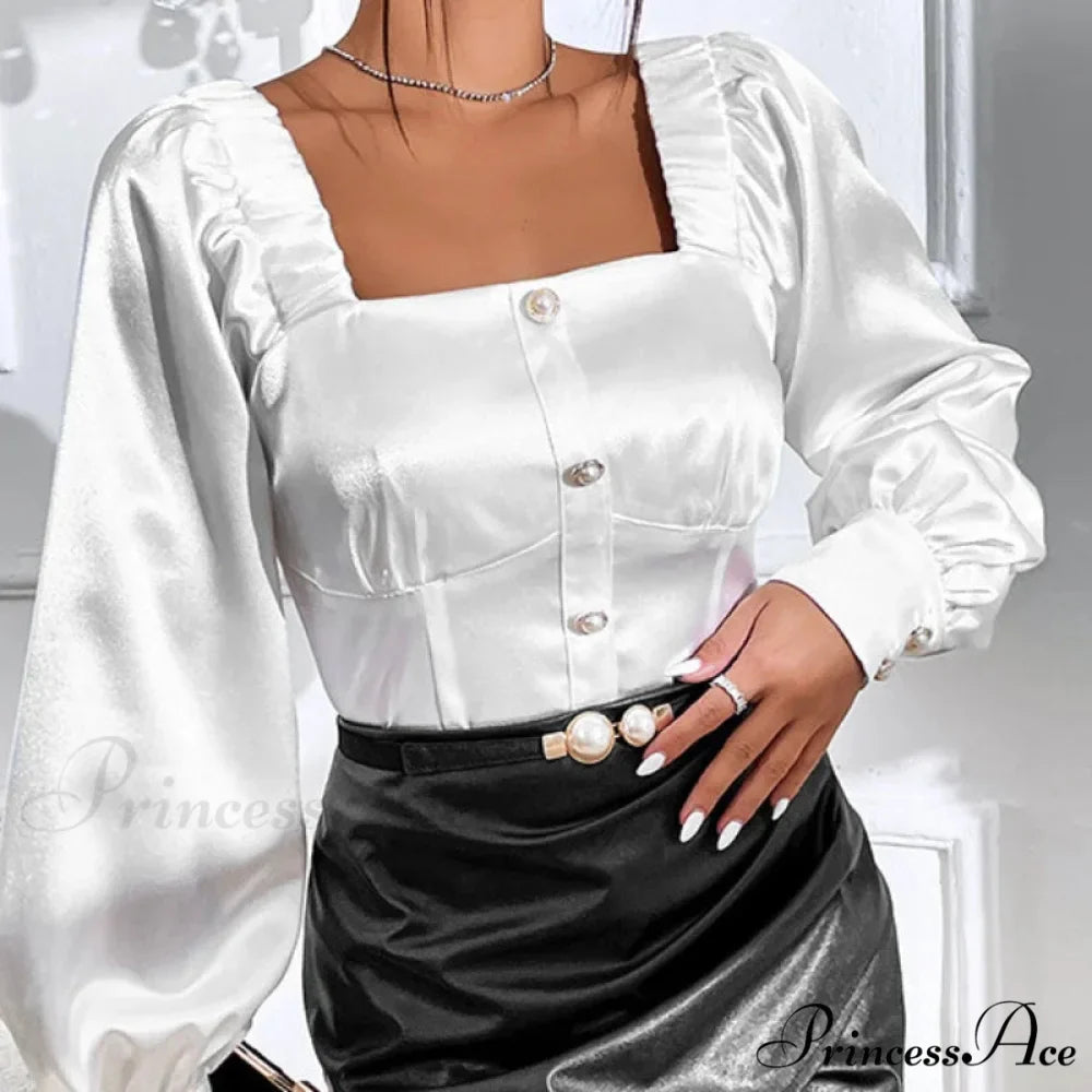 Antique Silk Baggy Extended Sleeve Blouse Tops