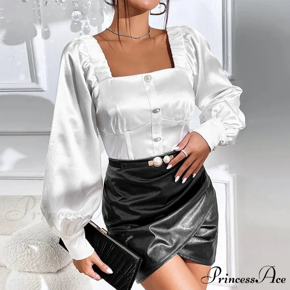 Antique Silk Baggy Extended Sleeve Blouse Tops