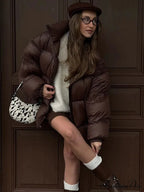 Antique Tan Generous Cotton Coat