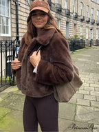 Antique Tan Upright Collar Baggy Jacket