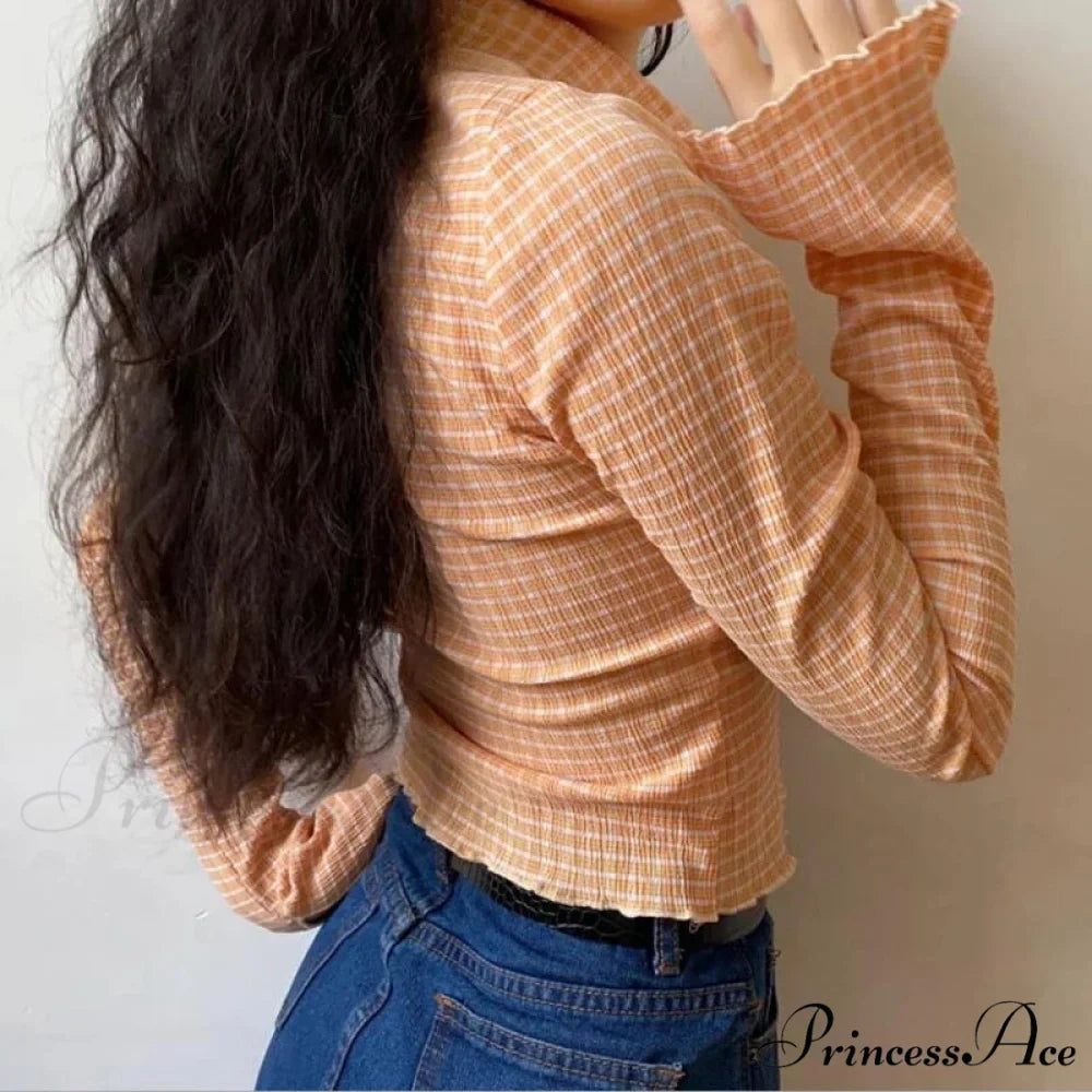 Antique Tartan Extended Sleeve Blouse