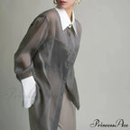 Antique Transparent Long Sleeve Sun-Resistant Top