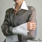 Antique Transparent Long Sleeve Sun-Resistant Top