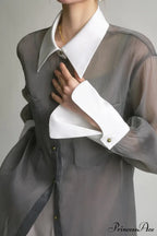 Antique Transparent Long Sleeve Sun-Resistant Top