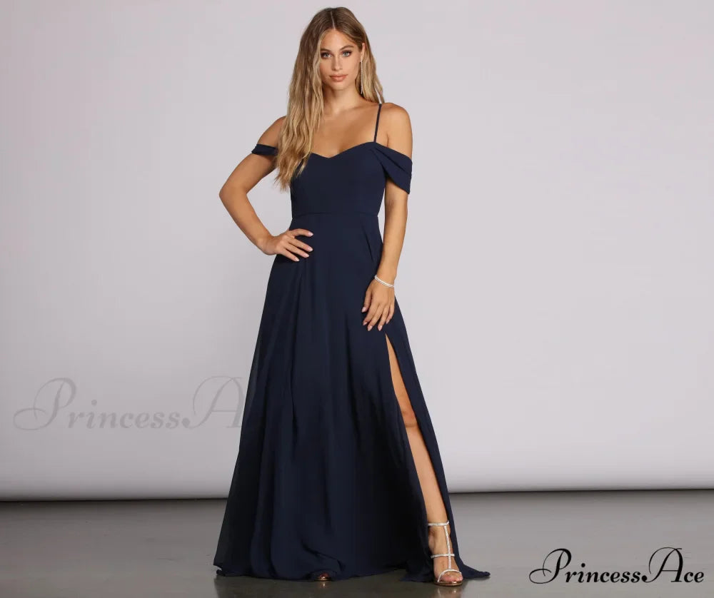 Arianne Lattice Stylish Back Chiffon Gown
