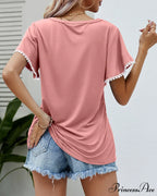 Arm Brief Neck Round T-shirt