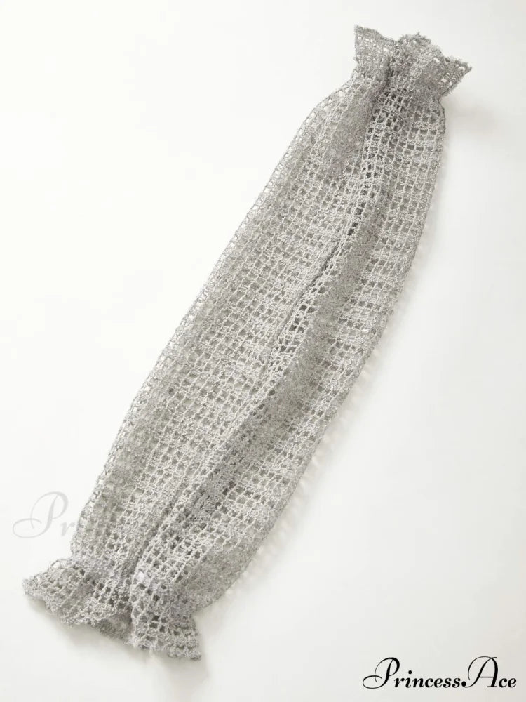 Arm Gloves Cold Shoulder Modern Star Black Crop Top