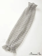 Arm Gloves Cold Shoulder Modern Star Black Crop Top