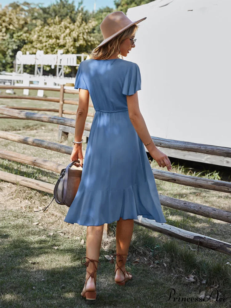 Arm Women for Gown Size Woven V-neck A-line Swing Brief Large