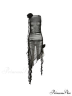 Asymmetric Distressed Knitted Trendy Two Piece Set