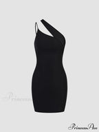 Asymmetric Halter Graceful Bodycon Short Dress