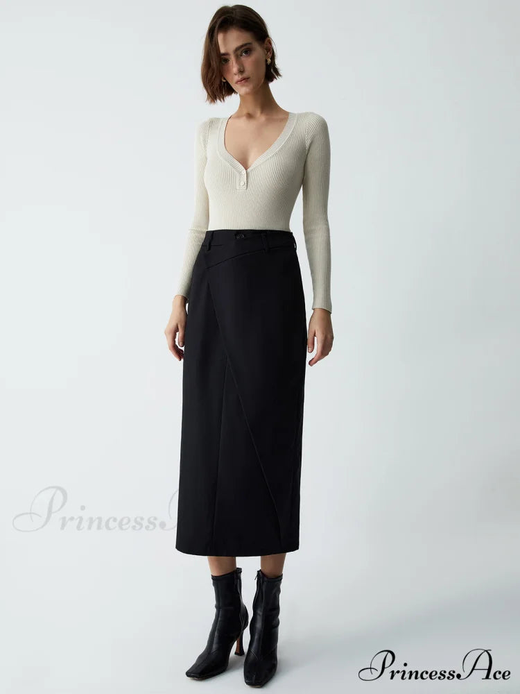 Asymmetric Layer Graceful Maxi Skirt