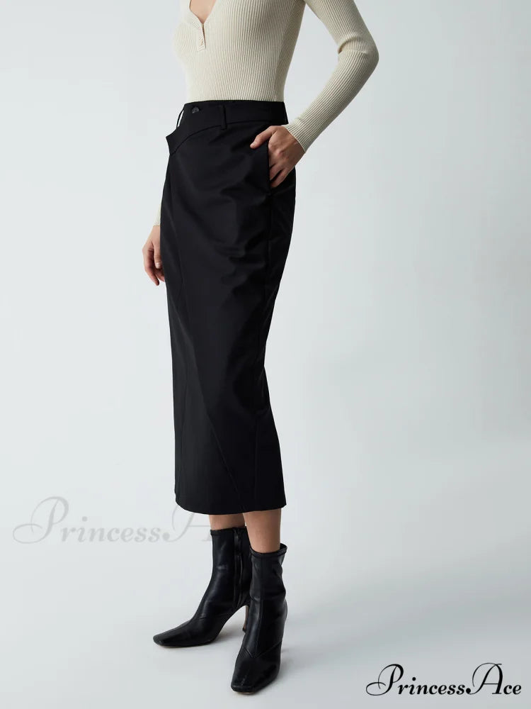 Asymmetric Layer Graceful Maxi Skirt