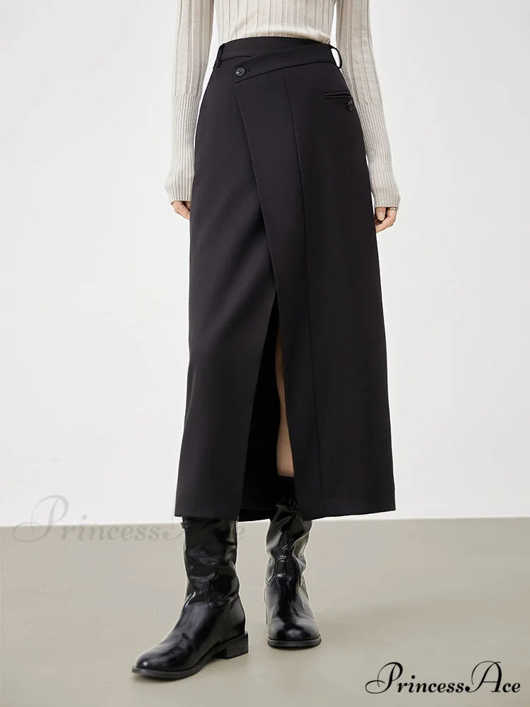 Asymmetric Layer Graceful Wrap Maxi Skirt