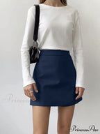 Asymmetric Layered Graceful Split Mini Skirt