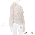 Asymmetric One Graceful Shoulder Off Blouse