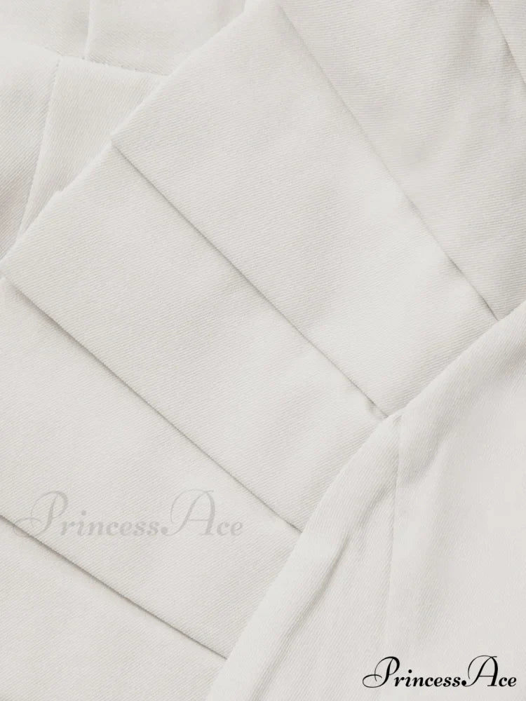 Asymmetric Pleated Graceful Zip Shorts