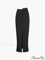 Asymmetric Waistband Graceful Maxi Skirt