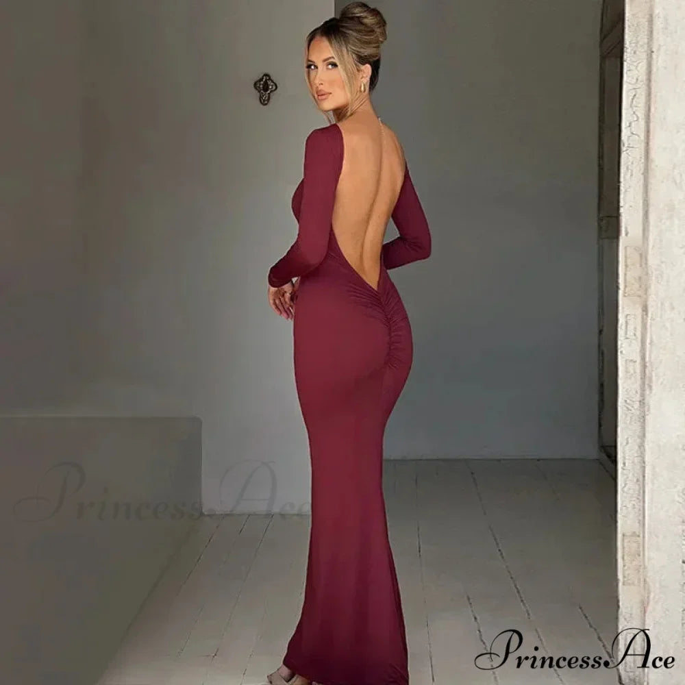 Asymmetrical One Shoulder Casual Party Slip Maxi Dress