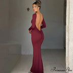 Asymmetrical One Shoulder Casual Party Slip Maxi Dress