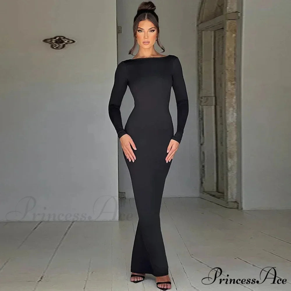 Asymmetrical One Shoulder Casual Party Slip Maxi Dress