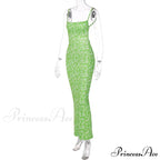 Attractive Backless Flattering Seaside Floral Dress